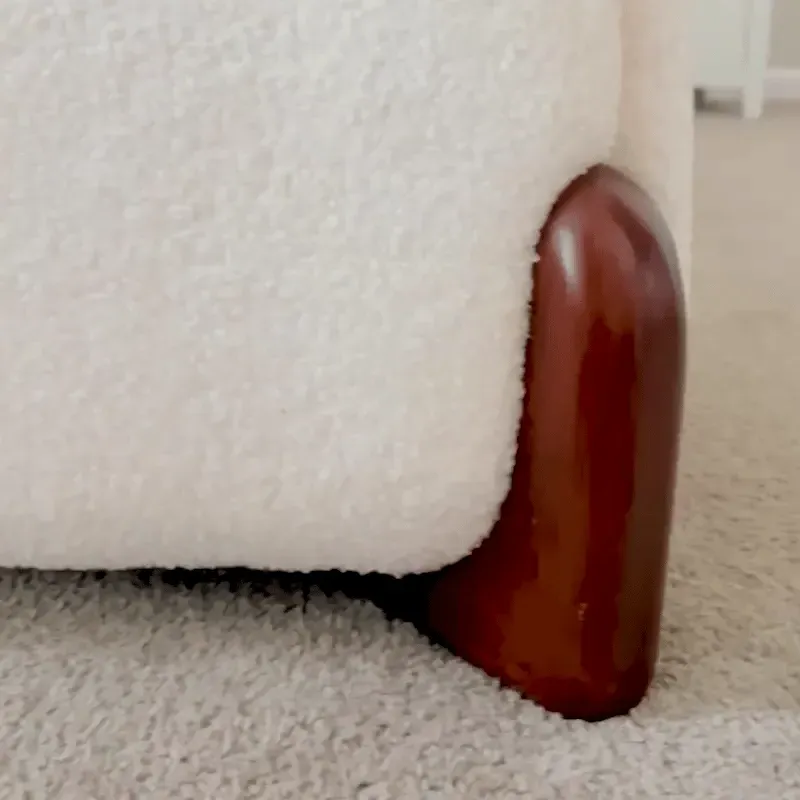 Miya Japandi Upholstered Sherpa Queen/King Platform Bed Frame