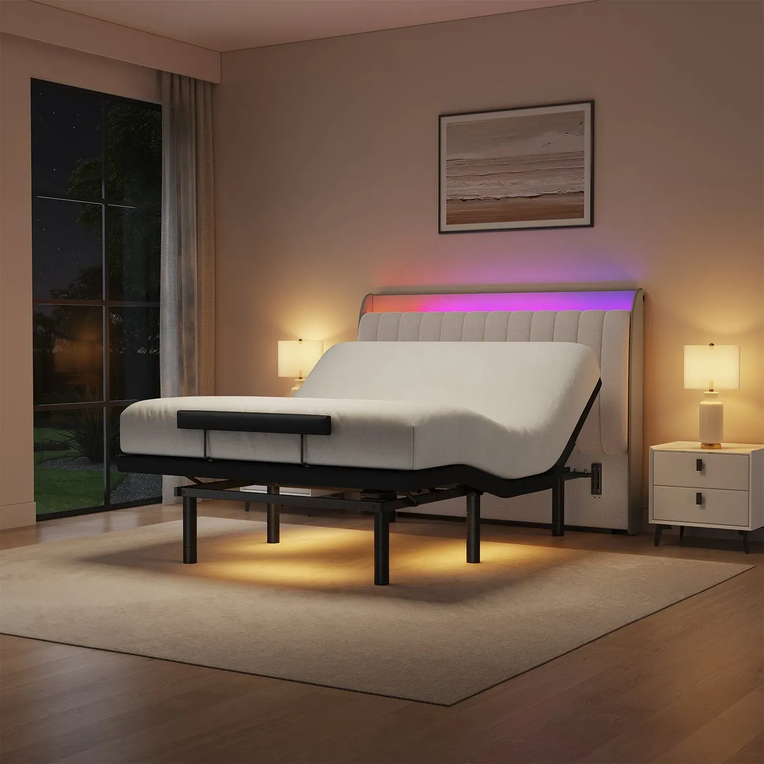 Serene+ Adjustable Base with Headboard Set