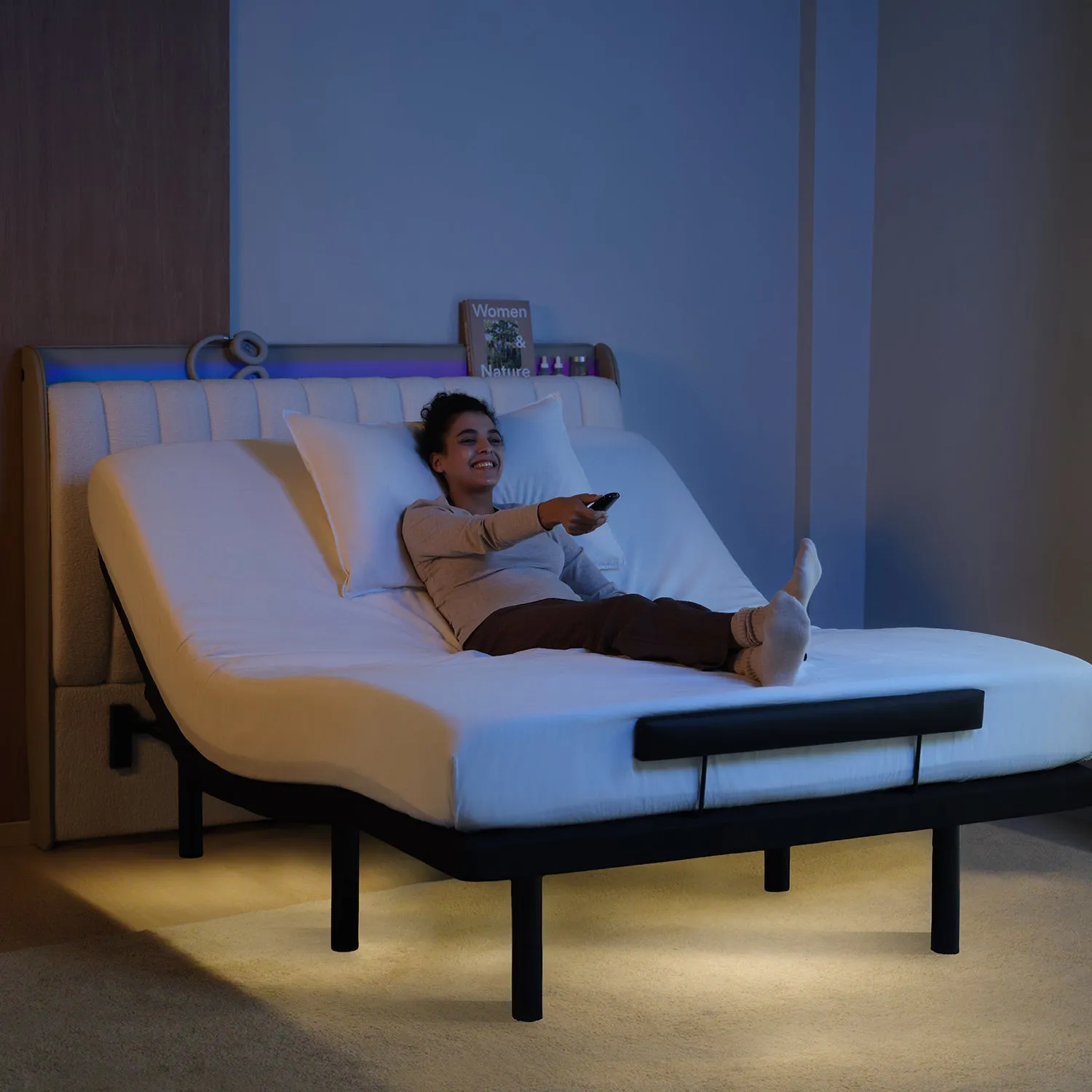 Serene+ Adjustable Base with Headboard Set