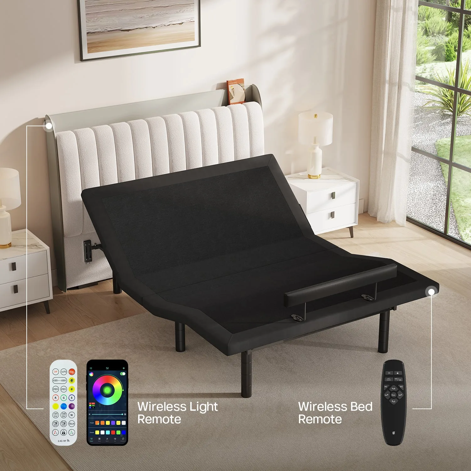 Serene+ Adjustable Base with Headboard Set