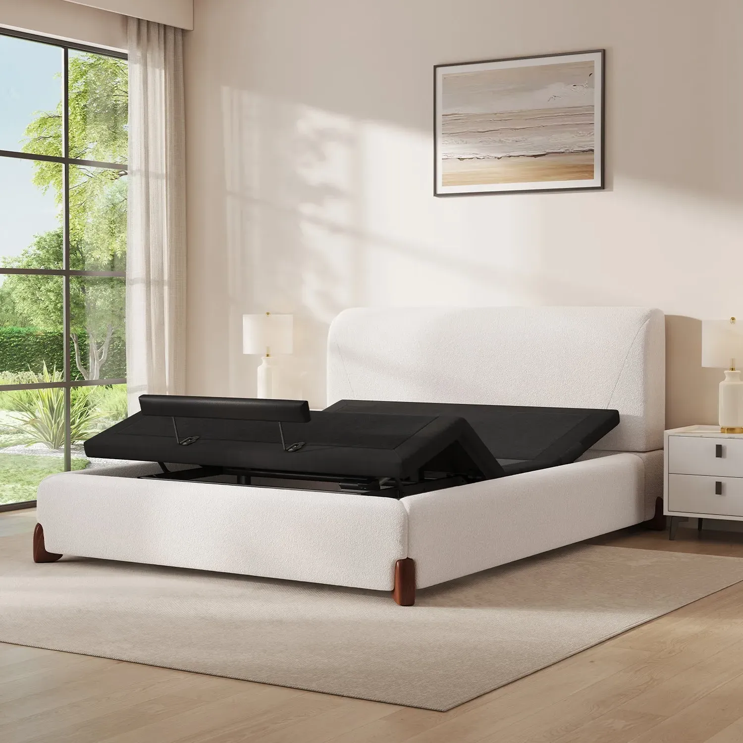 Serene+ Adjustable Base with Upholstered Frame