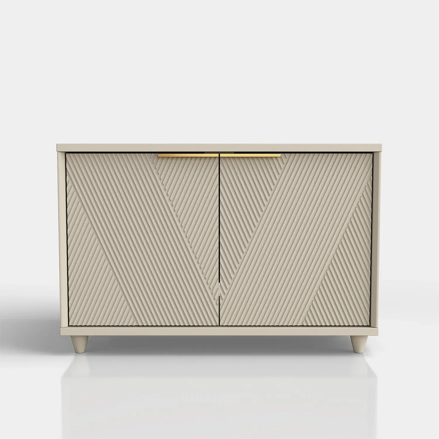 Solmere 2-Door Cabinet Module - Beige