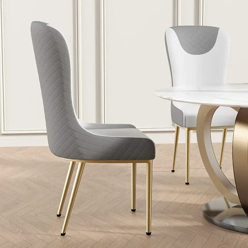 Sophie Common High Back Dining Chair - White, Leather