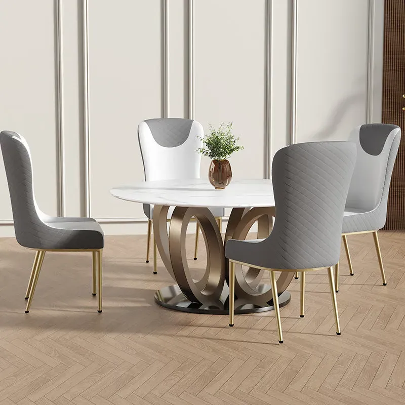 Sophie Common High Back Dining Chair - White, Leather