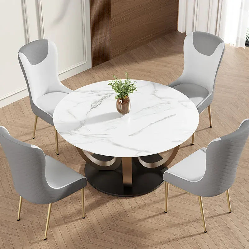 Sophie Common High Back Dining Chair - White, Leather