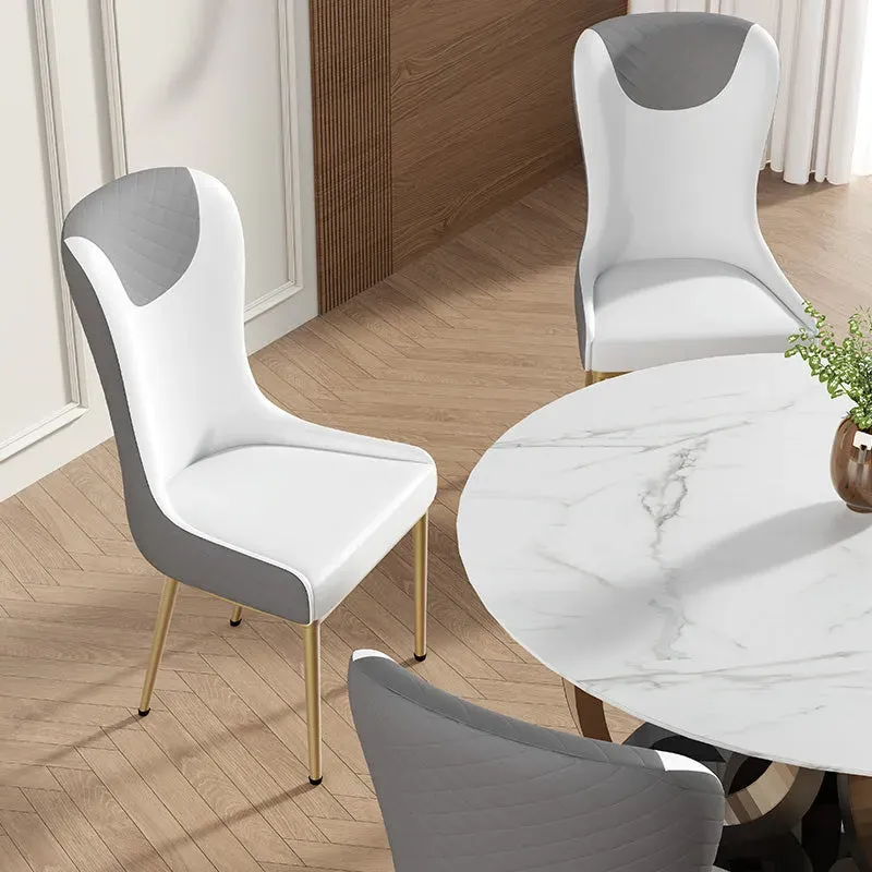 Sophie Common High Back Dining Chair - White, Leather image