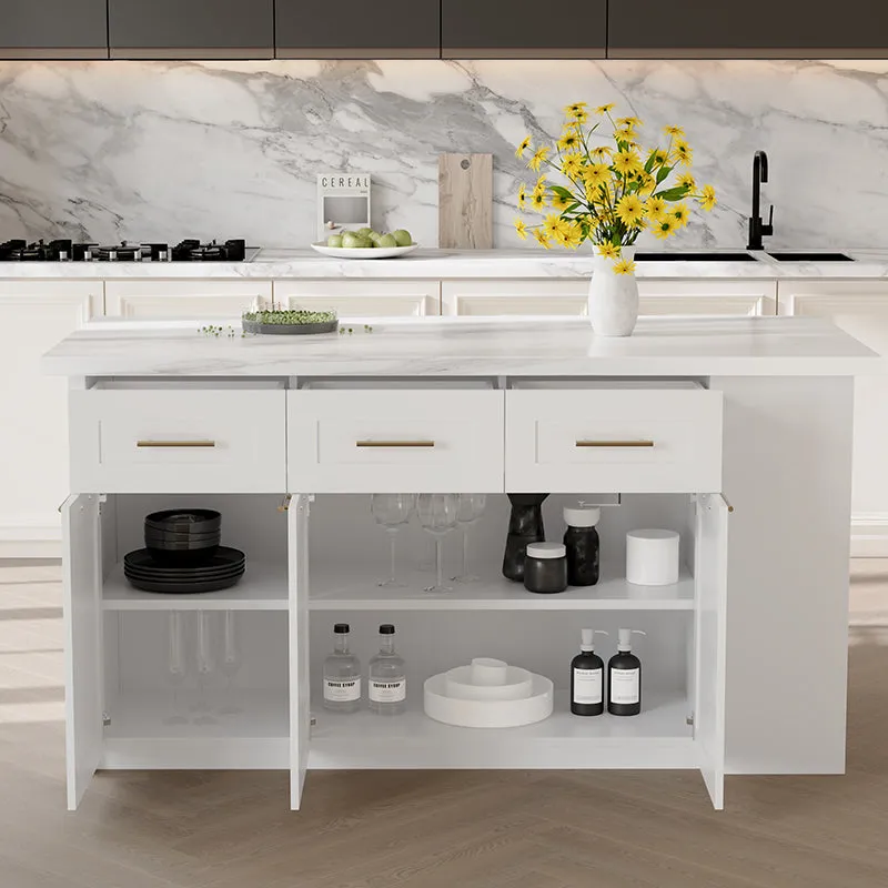 Sophie Kitchen Cabinet Table with Storage