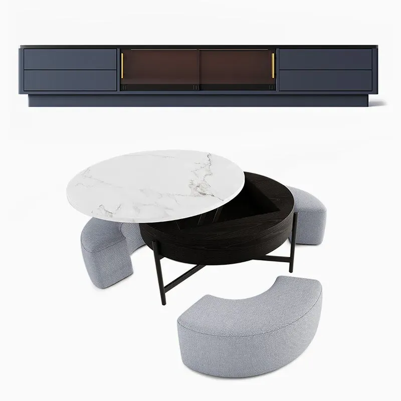 Thomas LED TV Stand & Coffee Table Set - Dark Gray image