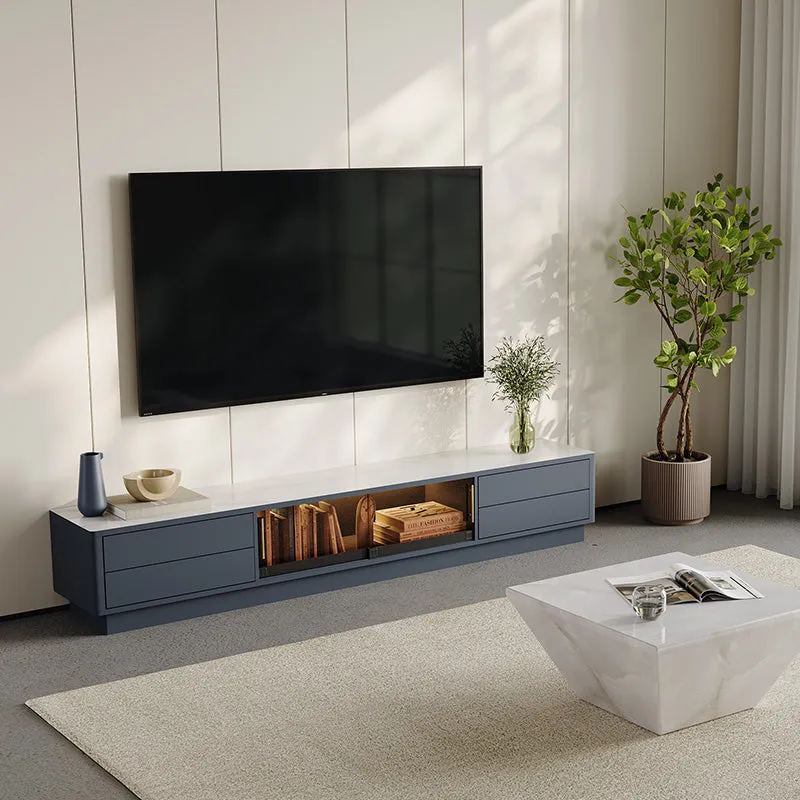 Thomas LED TV Stand with Drawers - Dark Gray