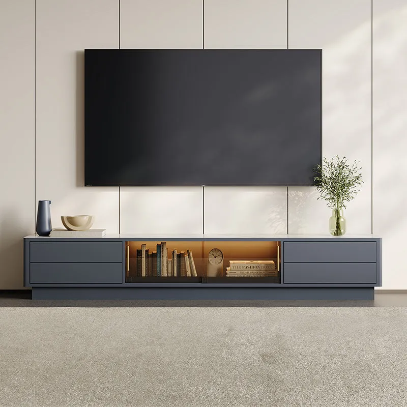 Thomas LED TV Stand with Drawers - Dark Gray