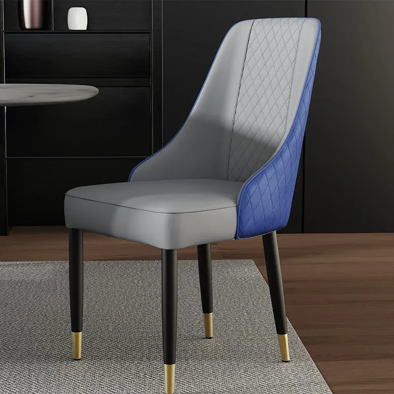 Thomas Upholstered Dining Chair Set of 2 - Blue Gray, PU Leather