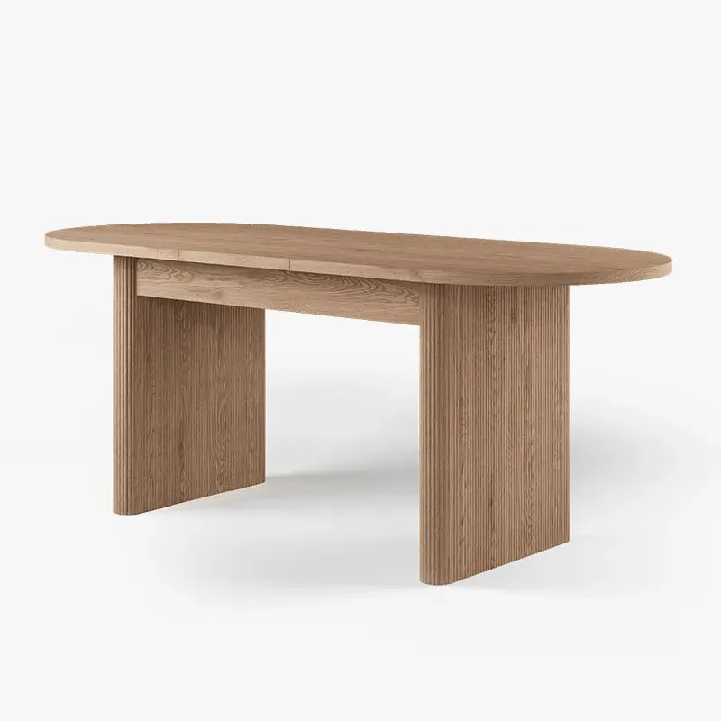 Todd Japandi 4-6 Seater Extendable Oval Dining Table Set