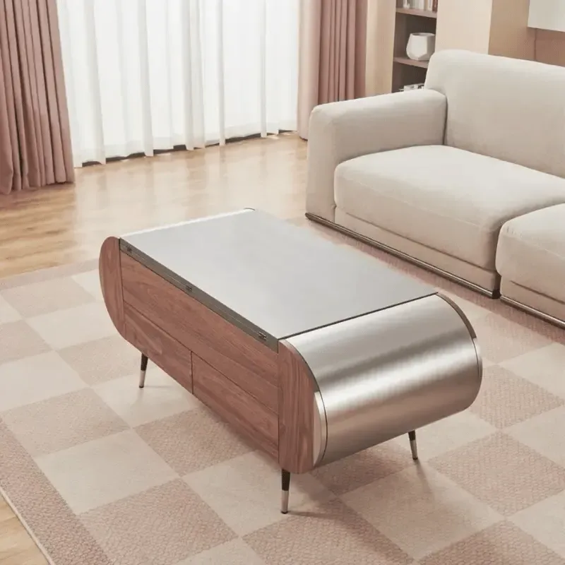 UCapsule Lift-Top Coffee Table with Drawers - Walnut