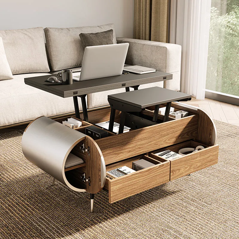 UCapsule Lift-Top Coffee Table with Drawers - Walnut image
