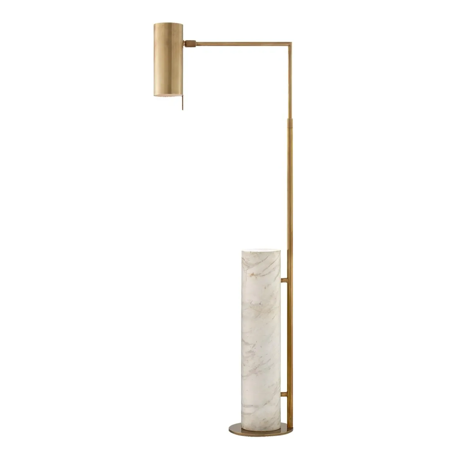 Floor Lamp with Marble Base - Brass, Marble product