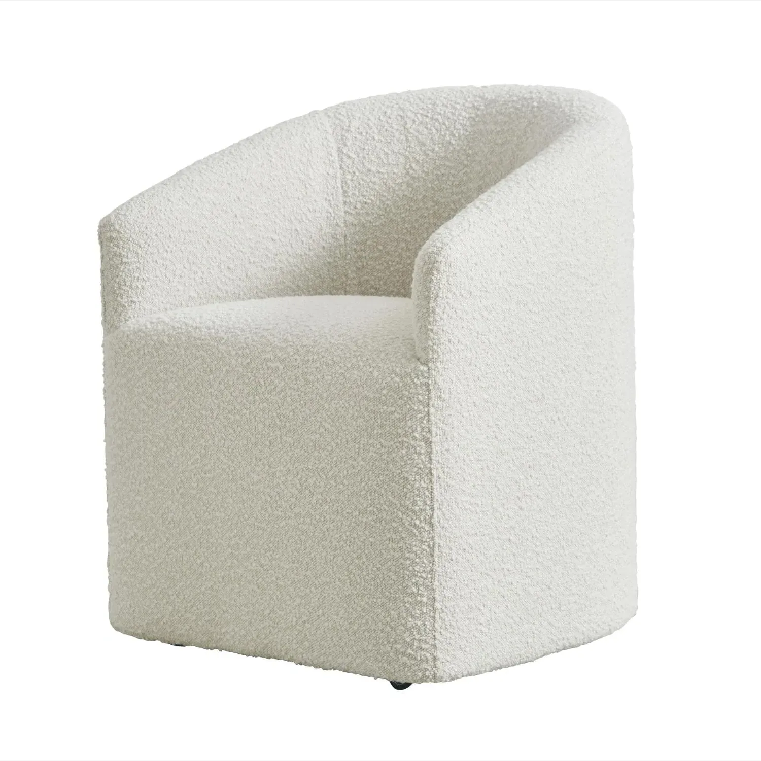 Tub Dining Chair with Casters - Cream, Boucle product