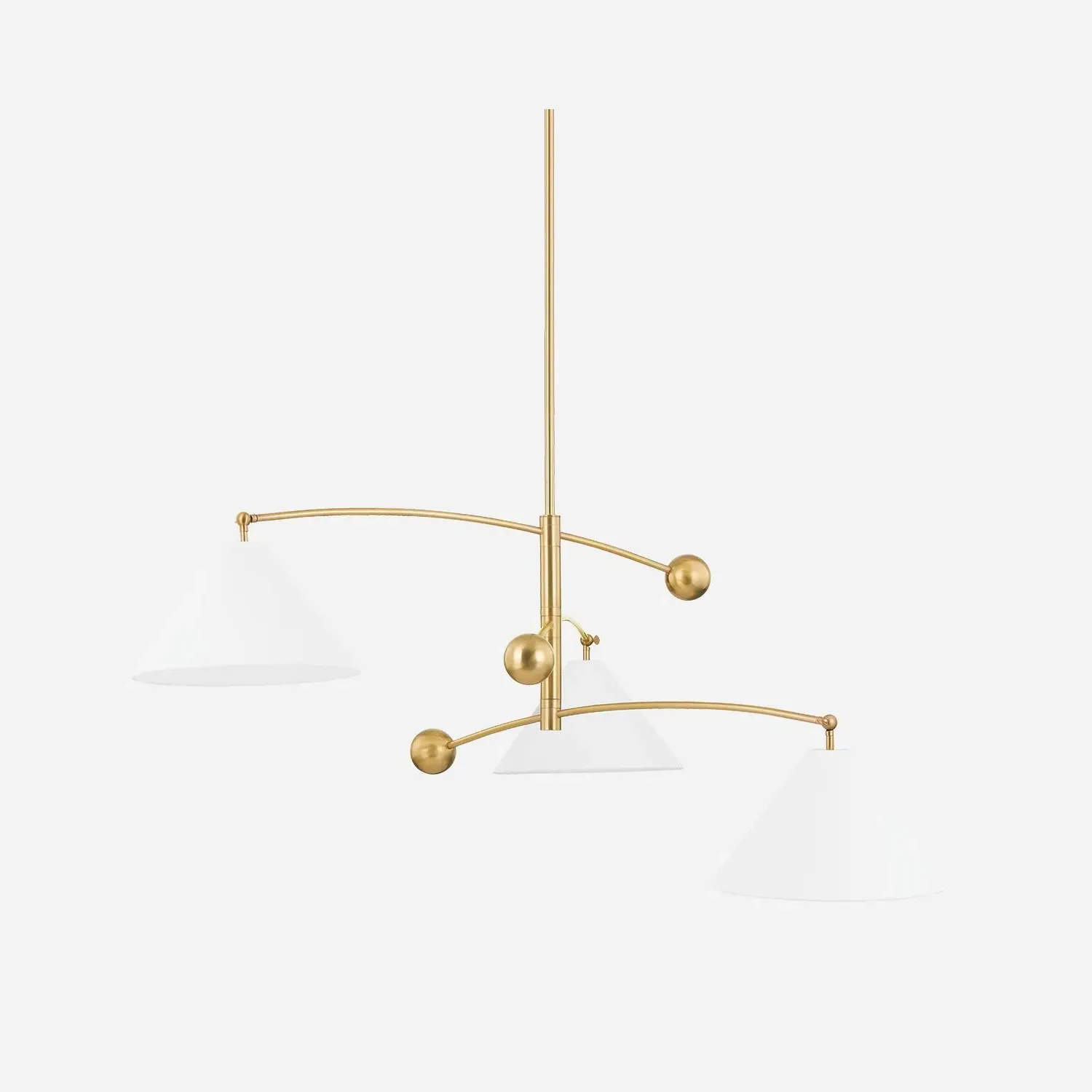 Birdie Chandelier with Pivoting Arms - Brass, Metal product