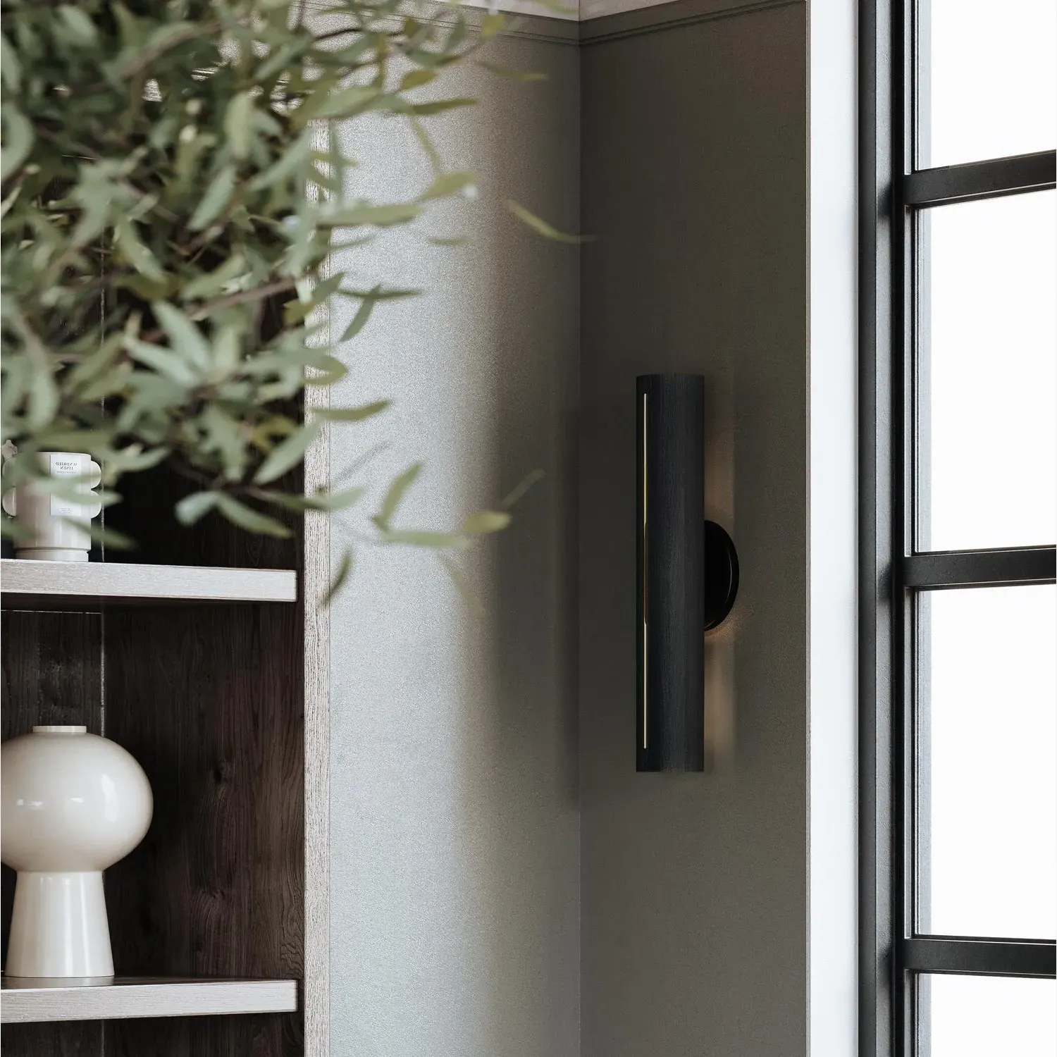 Brandon Wall Light - Black, Textured Metal alternate view