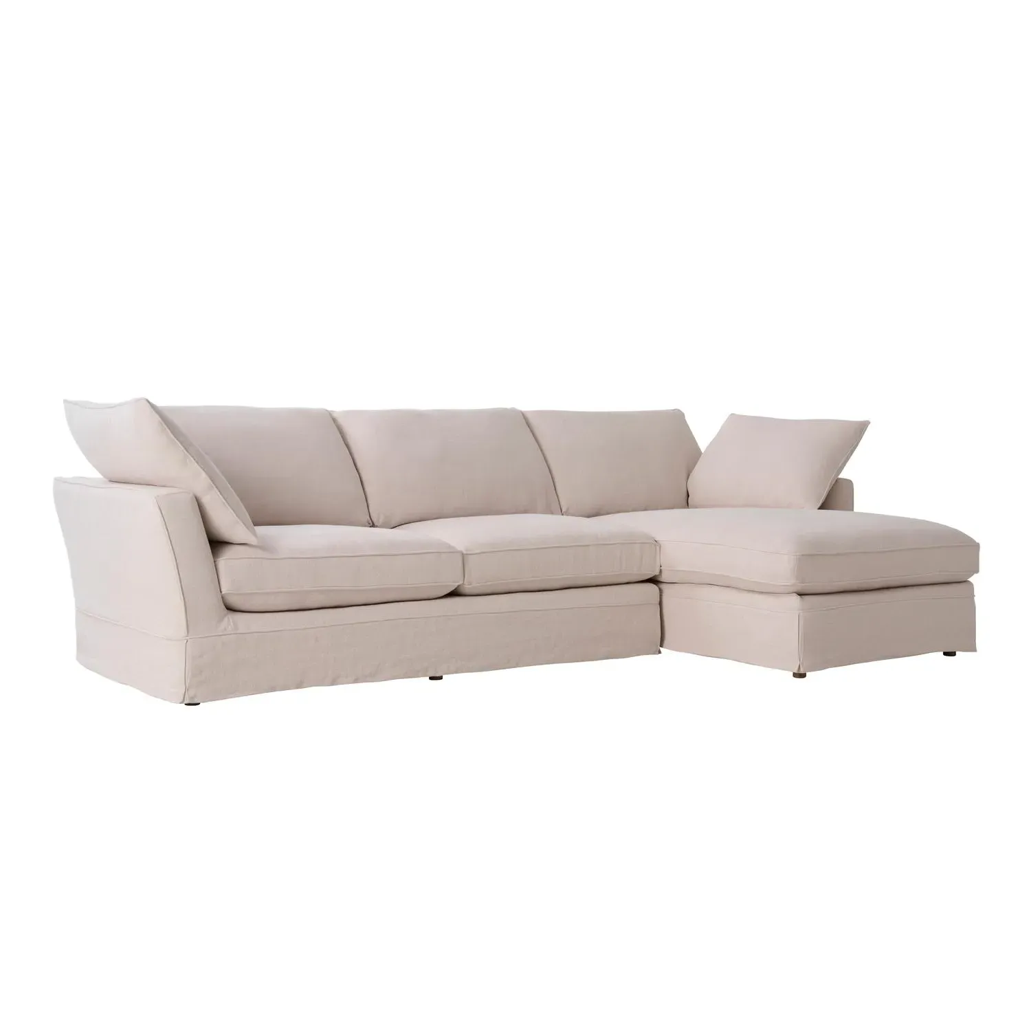 Cadogan Left Hand Facing Chaise Sofa - Light Neutral, Linen alternate view