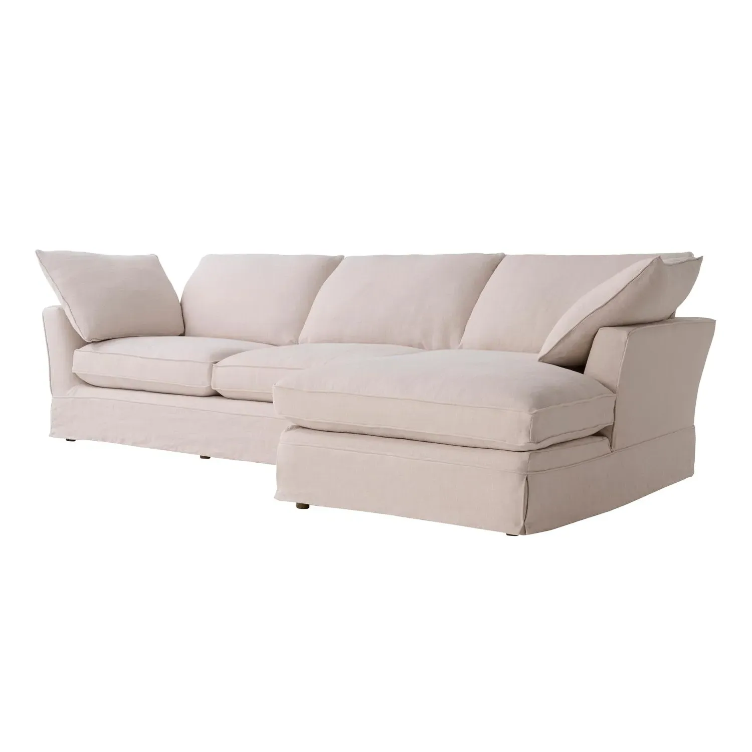 Cadogan Left Hand Facing Chaise Sofa - Light Neutral, Linen product