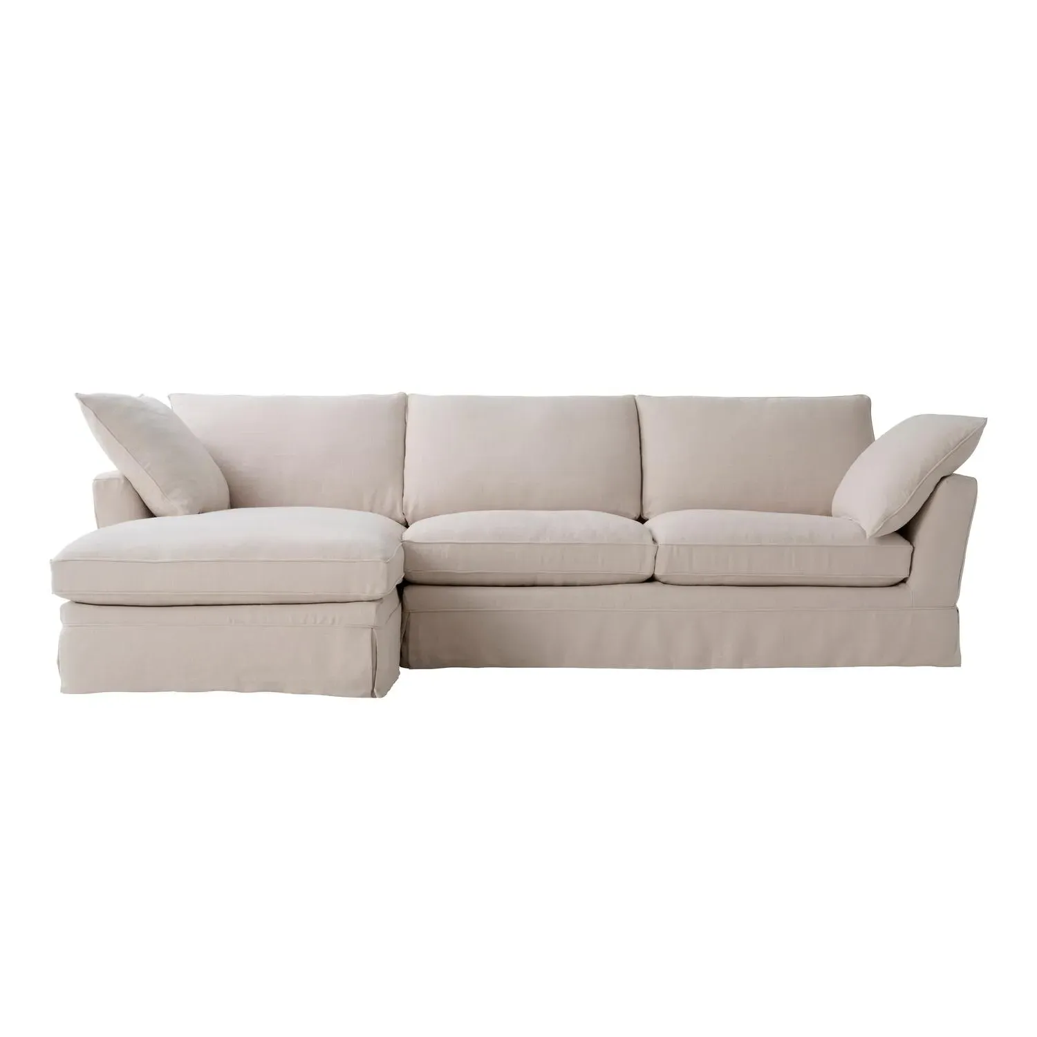 Cadogan Right Hand Facing Chaise Sofa - Light Neutral, Linen alternate view