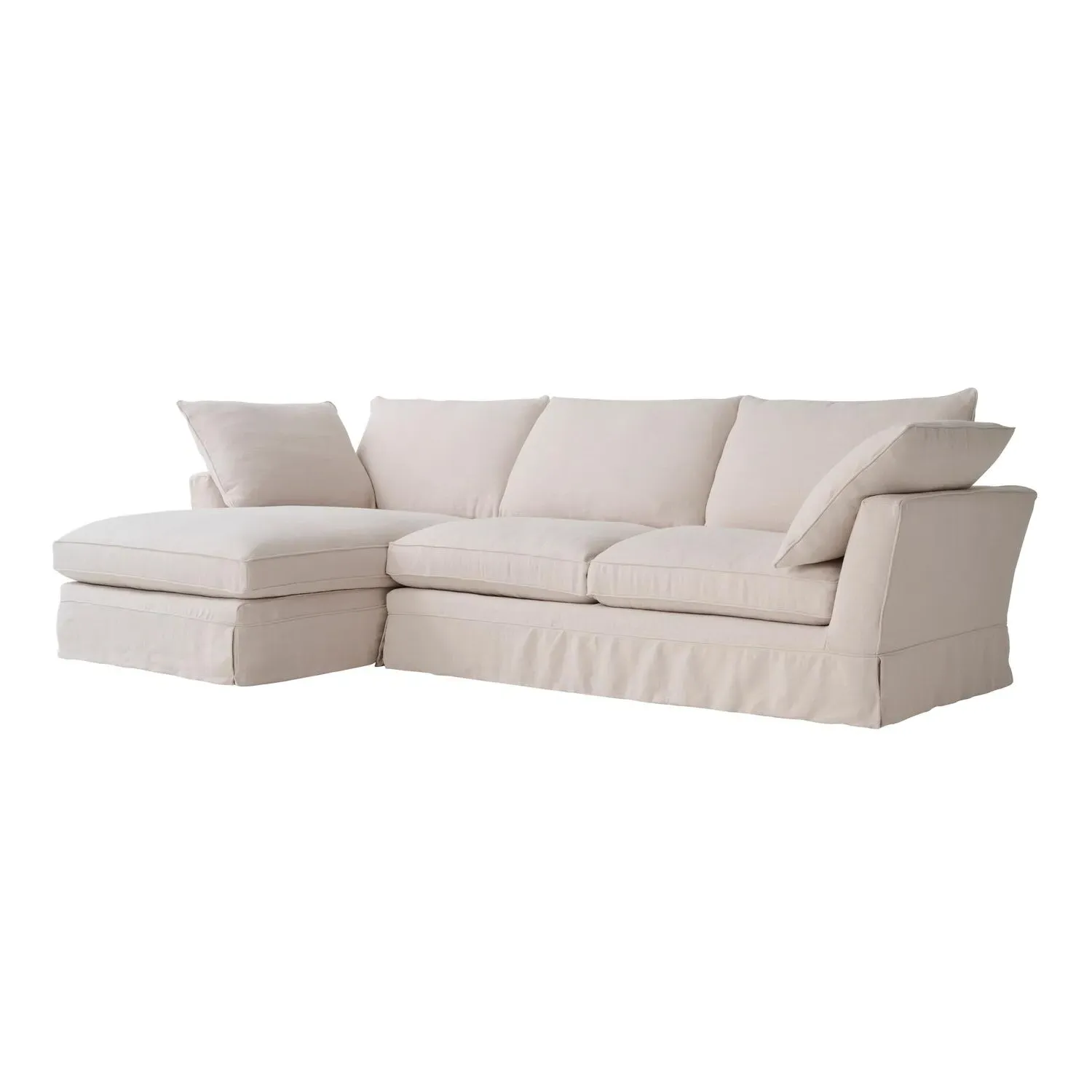 Cadogan Right Hand Facing Chaise Sofa - Light Neutral, Linen product