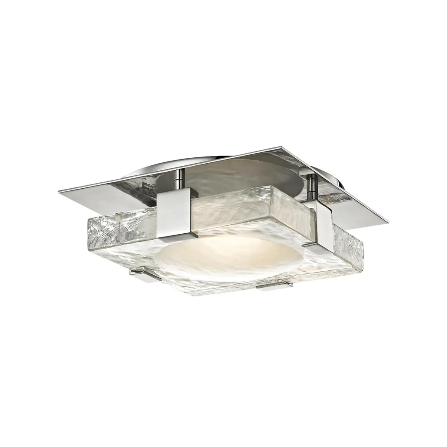 Ceiling Light Sculptural Design - Nickel, Glass product