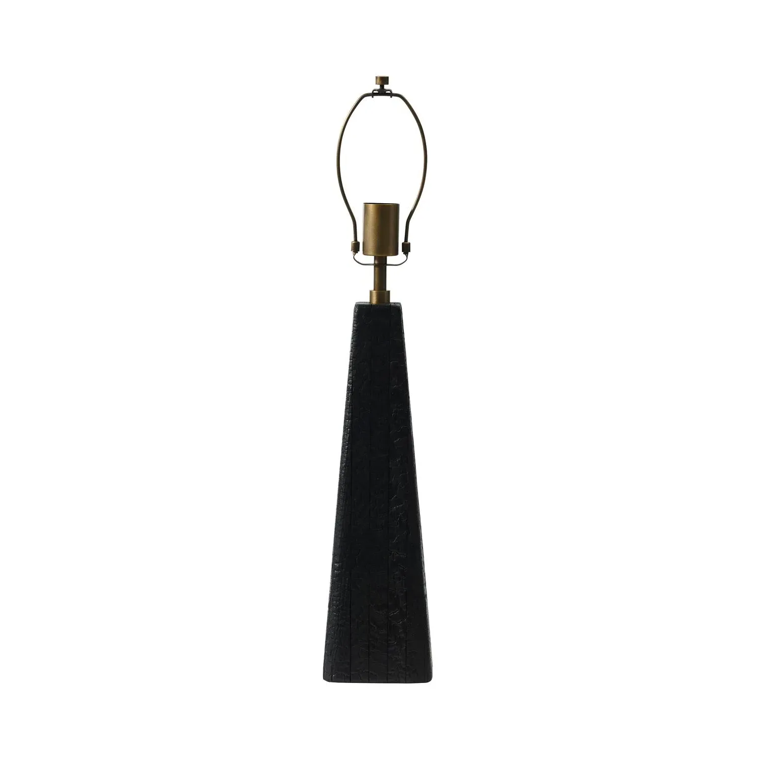 Charred Table Lamp Base - Black, Solid Timber product