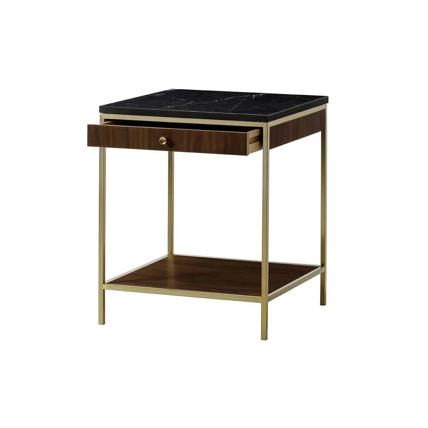 Chester Side Table with Drawer - Dark Wood, Oak alternate view