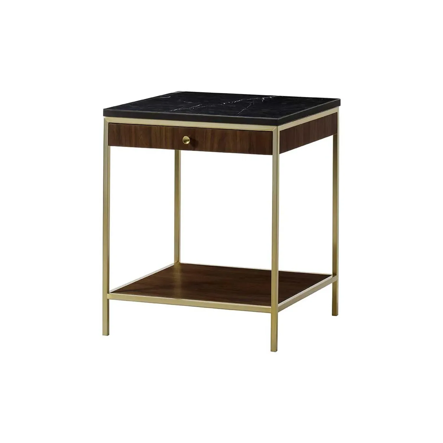 Chester Side Table with Drawer - Dark Wood, Oak product