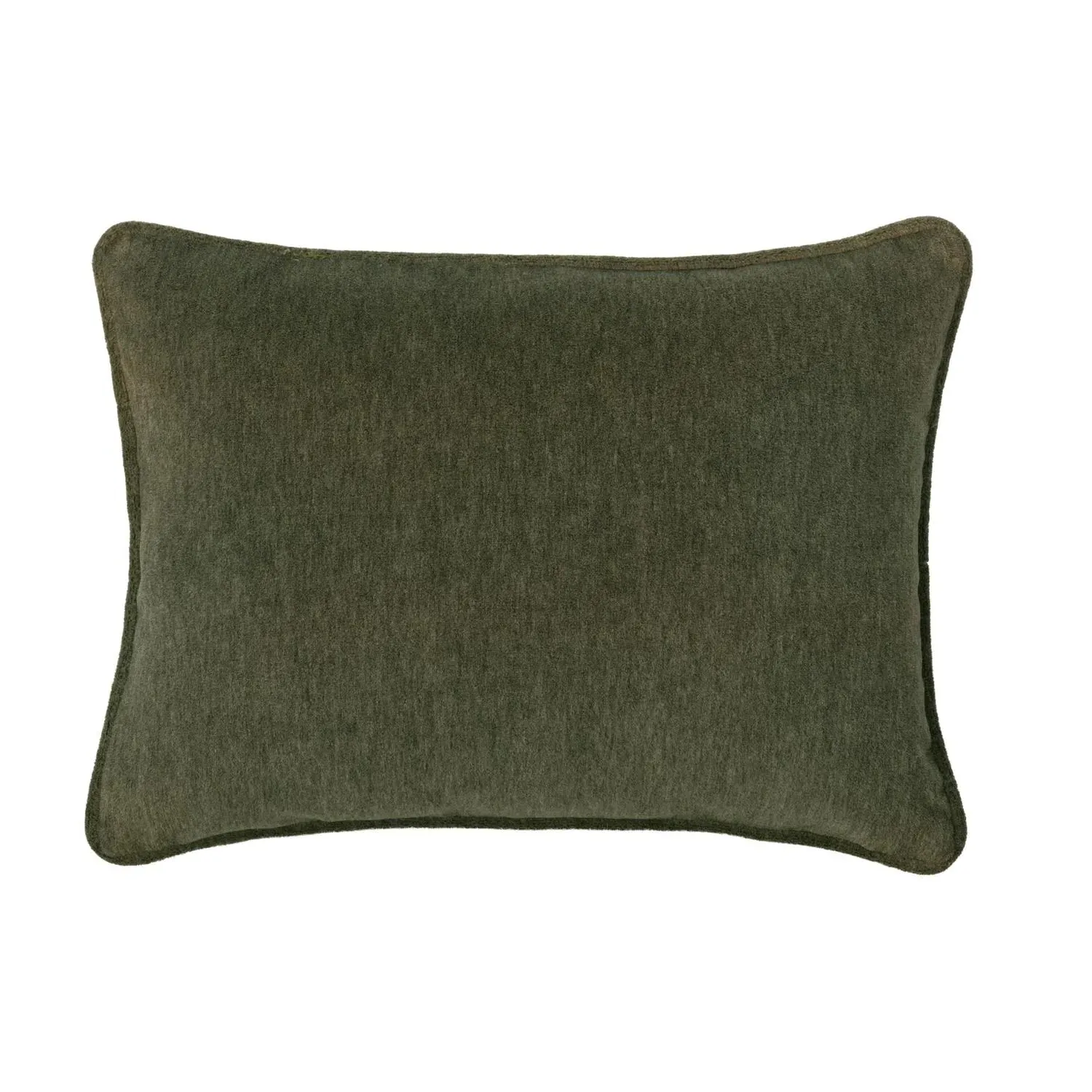 Cinema Rectangular Cushion - Olive, Velvet by Andrew Martin