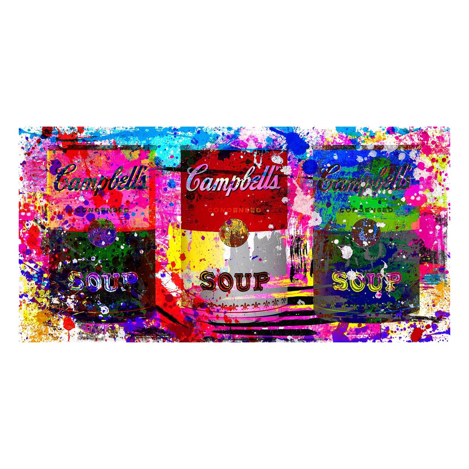 Colourful Campbells Plexiglass Artwork - Multicoloured product