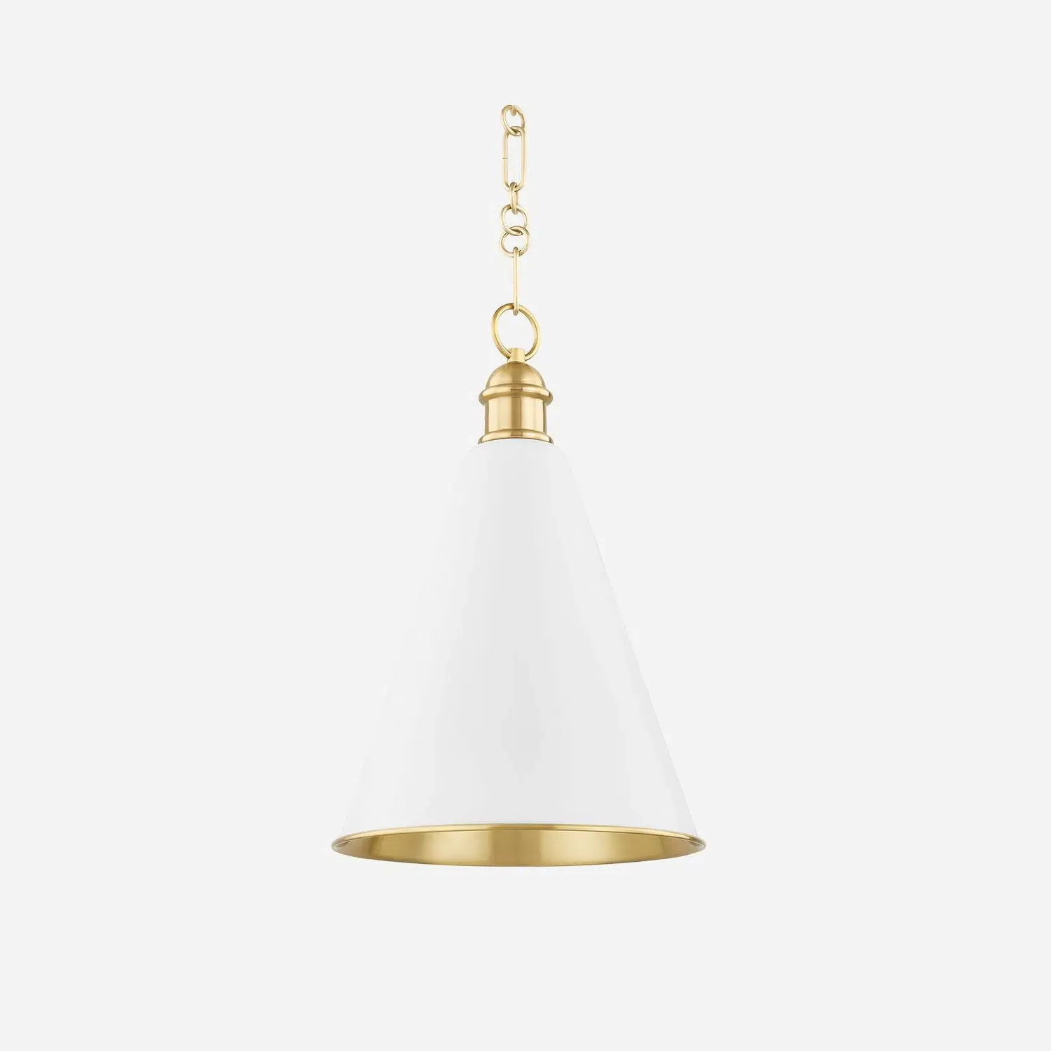 Conical Pendant Light with Aged Brass - Soft White, Metal product