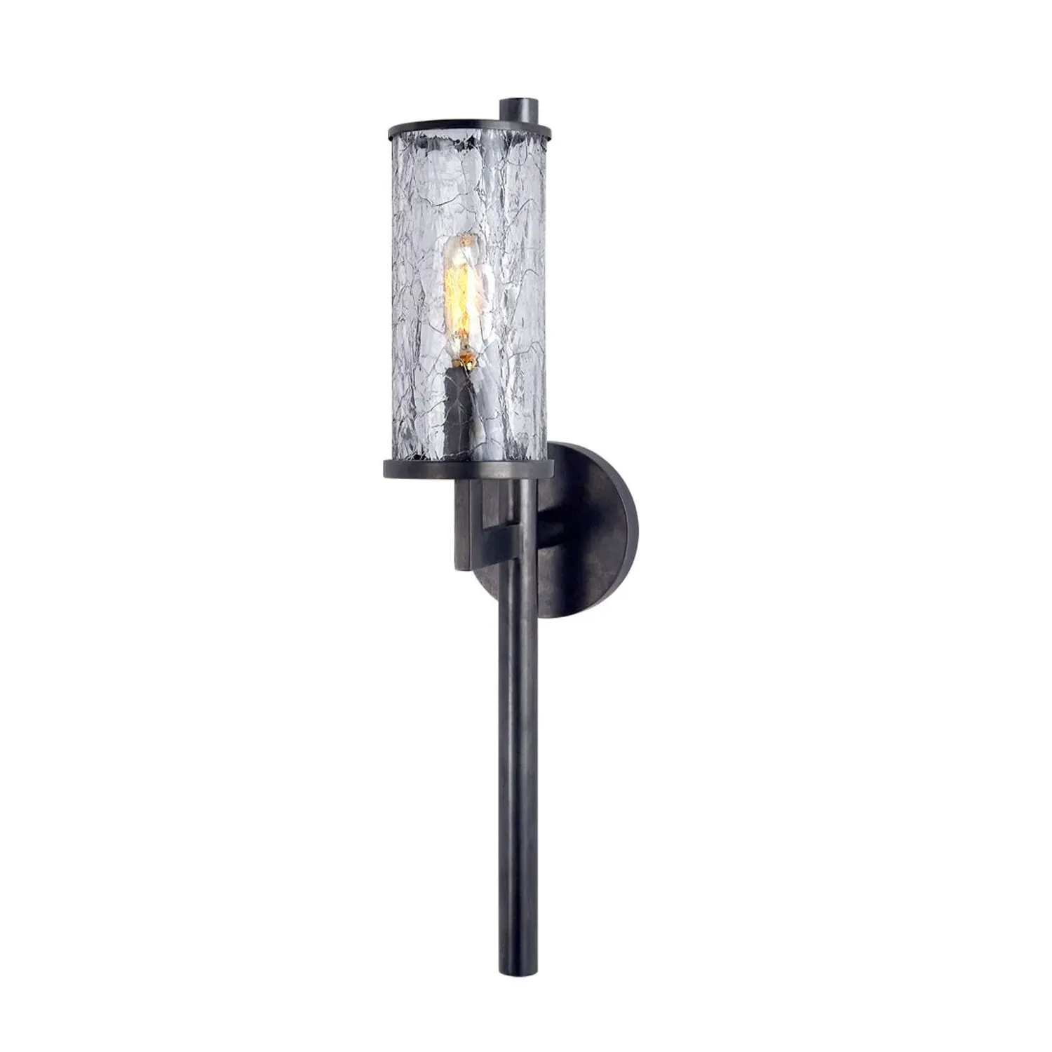 Cylindrical Wall Light with Glass Shade - Bronze product