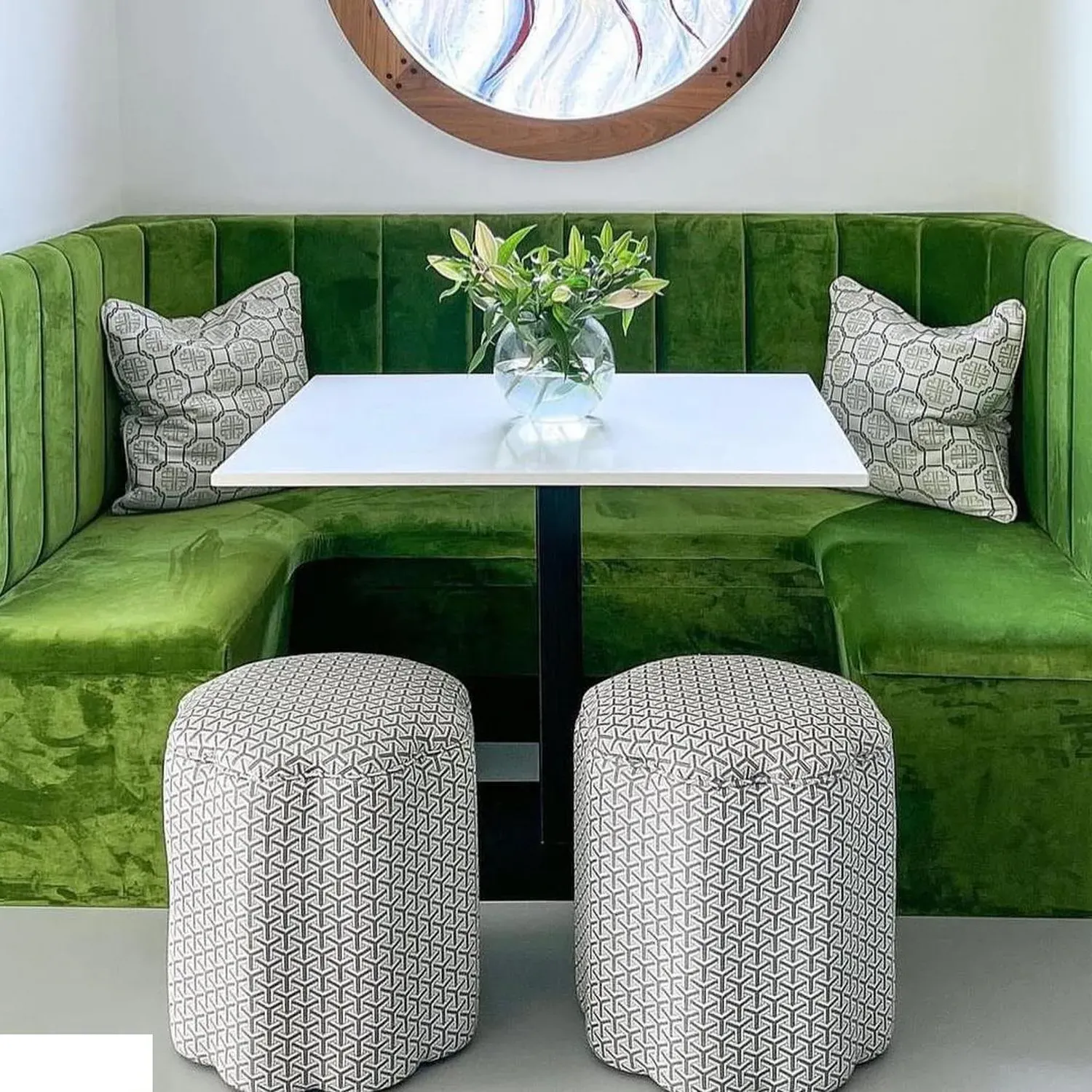 Daisy Ottoman - Scalloped Edge by Andrew Martin