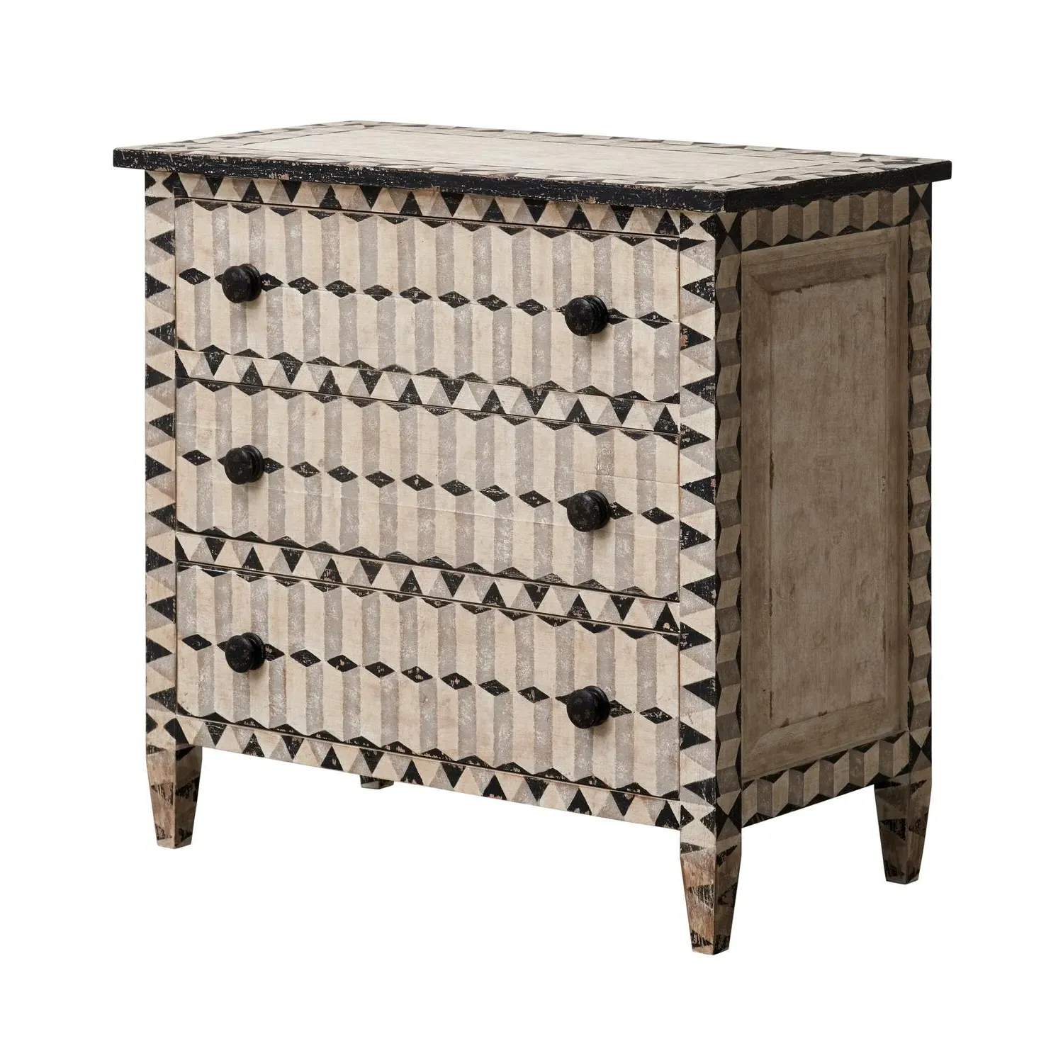 Donato Hand-Painted Chest - Multicolor, Reclaimed Wood product