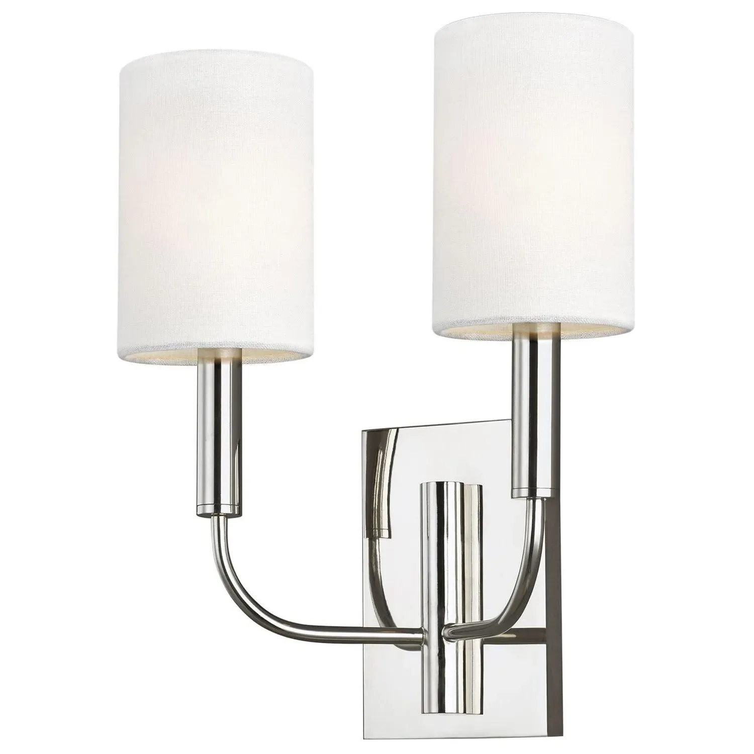 Double Wall Light with Candelabra - Polished Nickel product