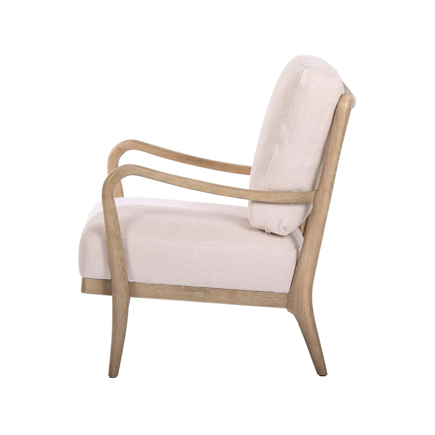 Evaristo Accent Chair - Light Neutral, Linen alternate view