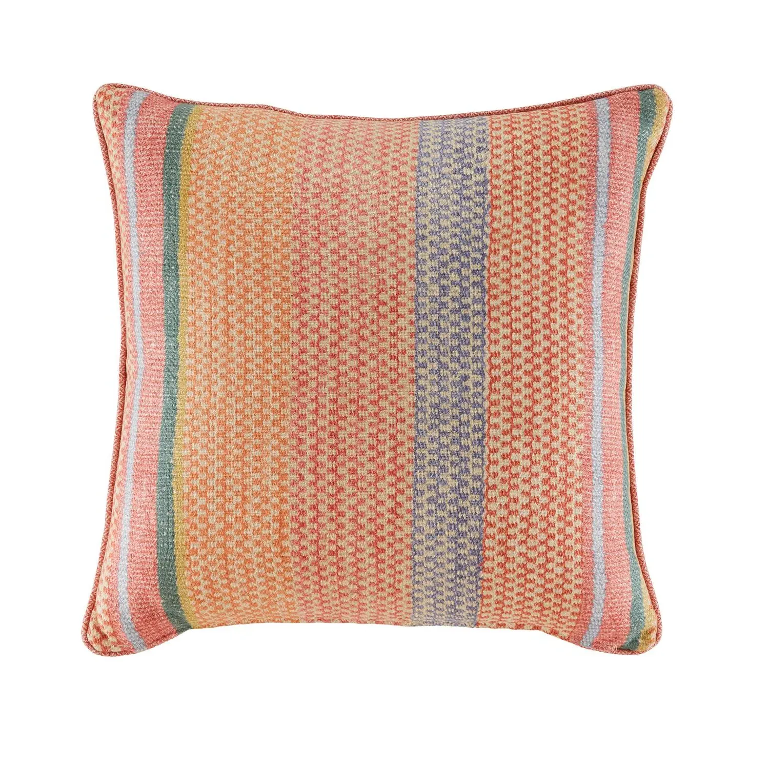 Feather Cushion Geometric Print - Multi, Linen product