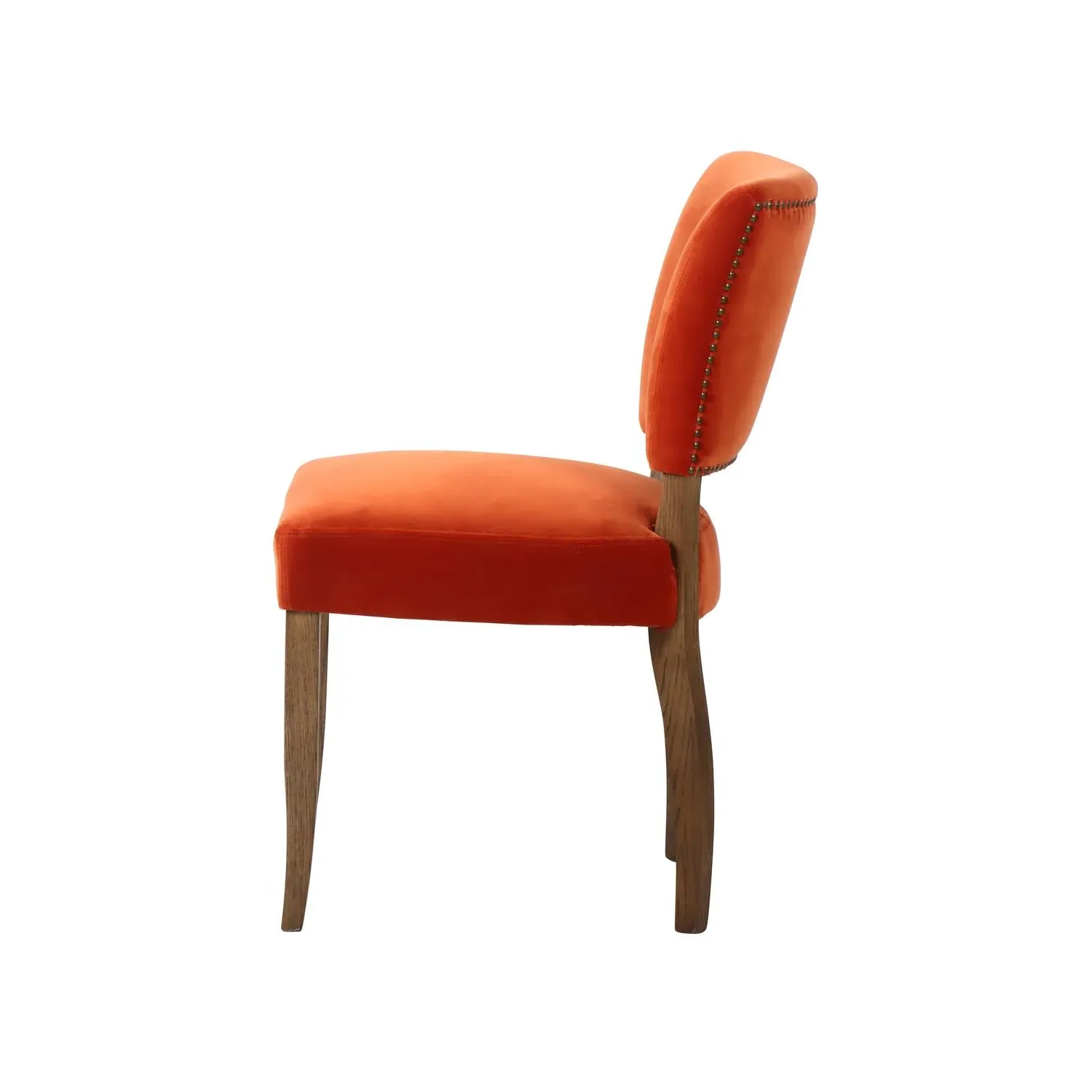 Frank Dining Chair - Orange, Velvet alternate view