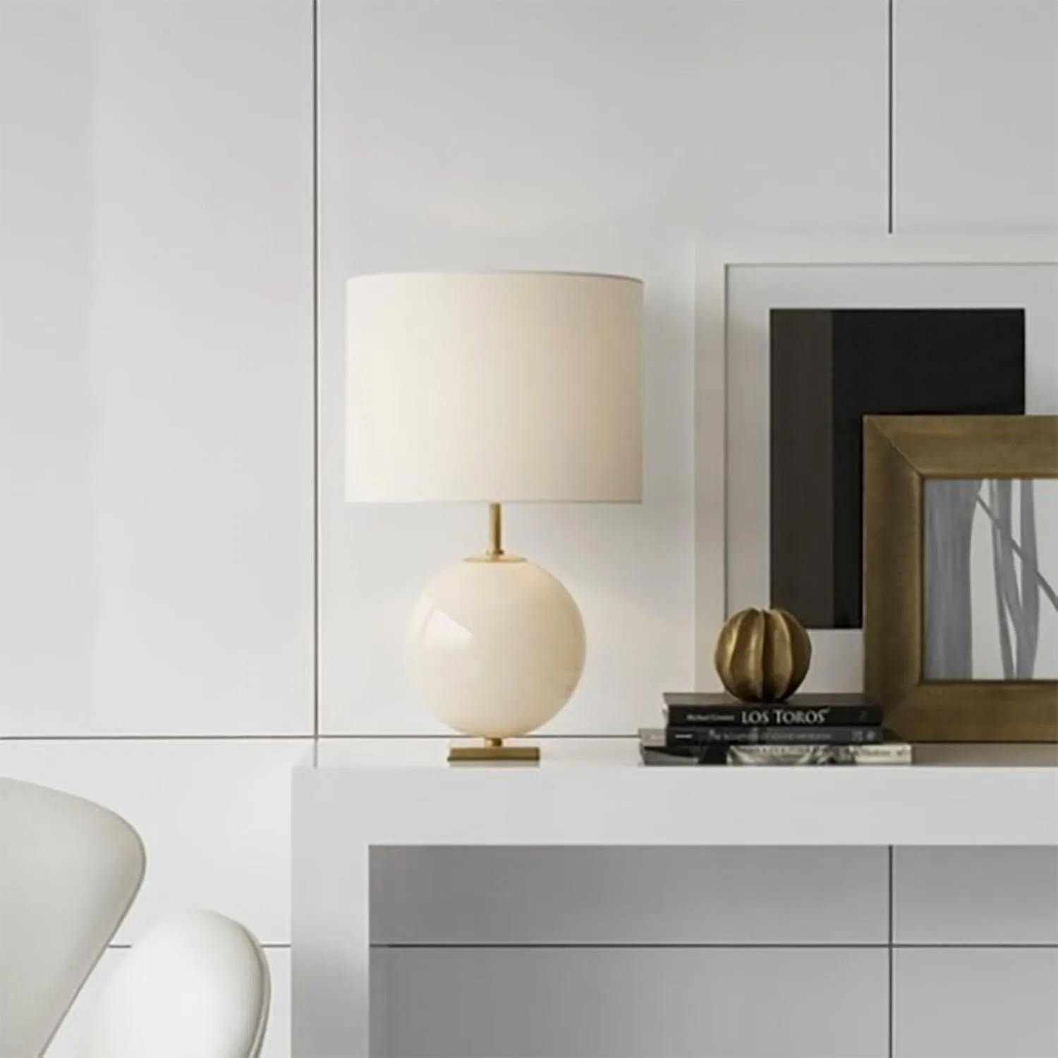 Geometric Table Lamp - Blush, Metal alternate view