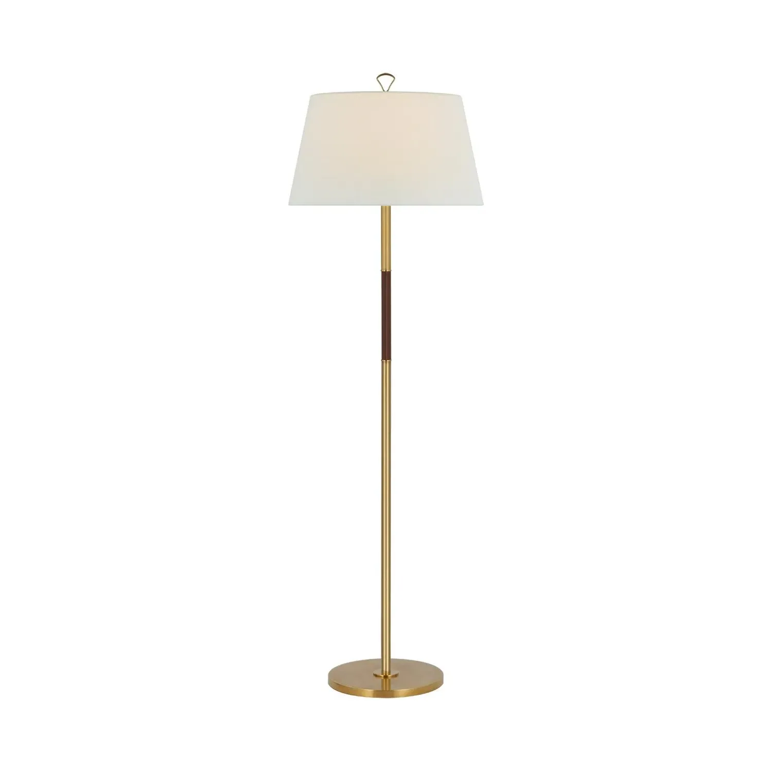 Griffin Floor Lamp - Brass, Leather product