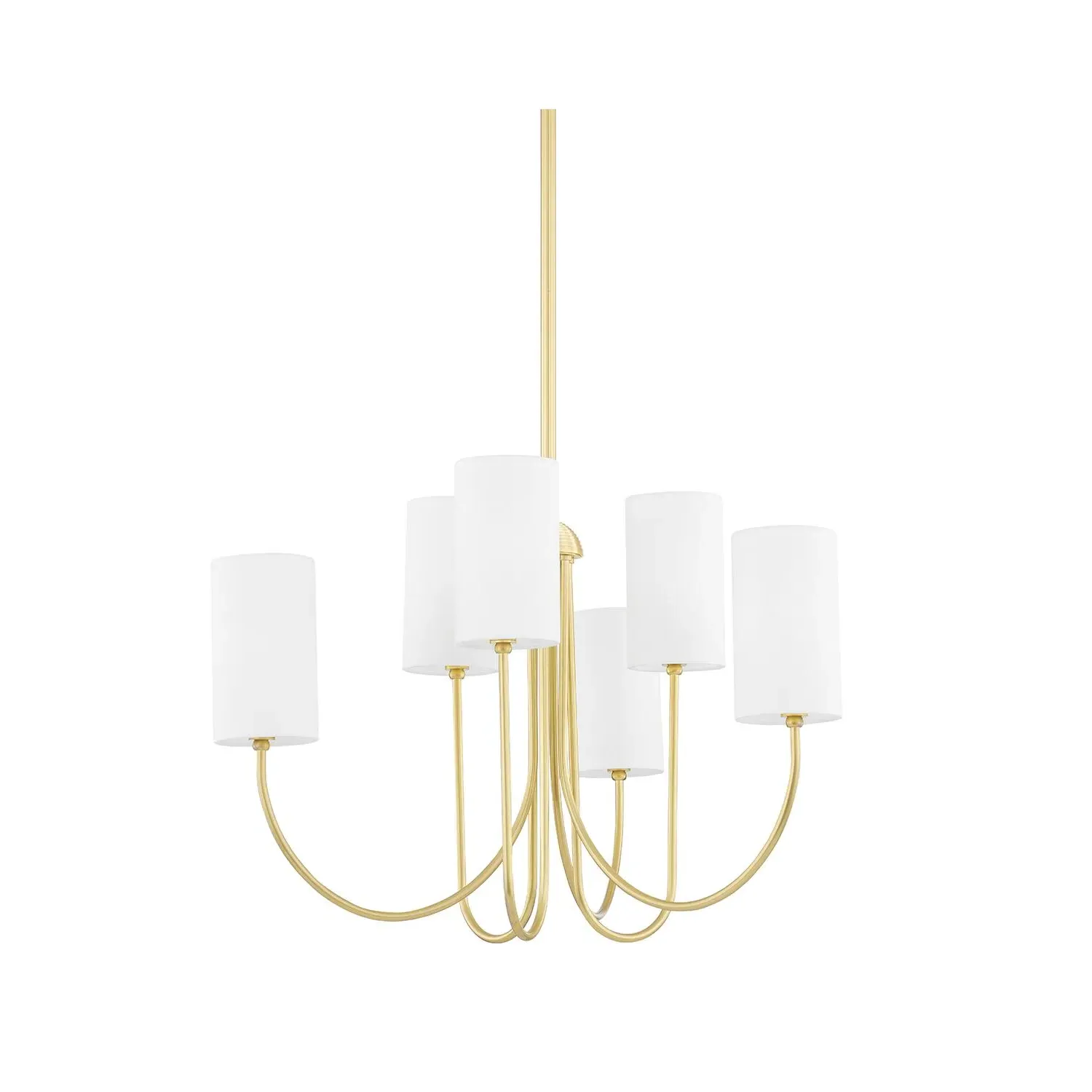 Harlem Chandelier with Conical Shades - Brass, Metal product