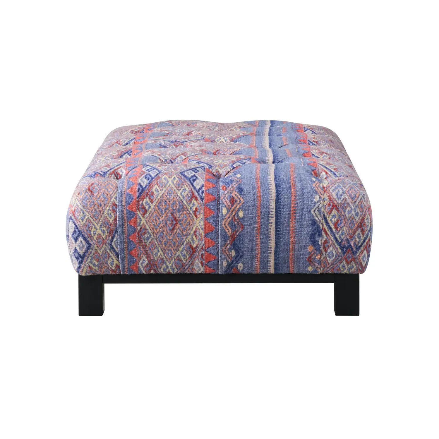 Hera Ottoman Stool - Denim, Cotton alternate view