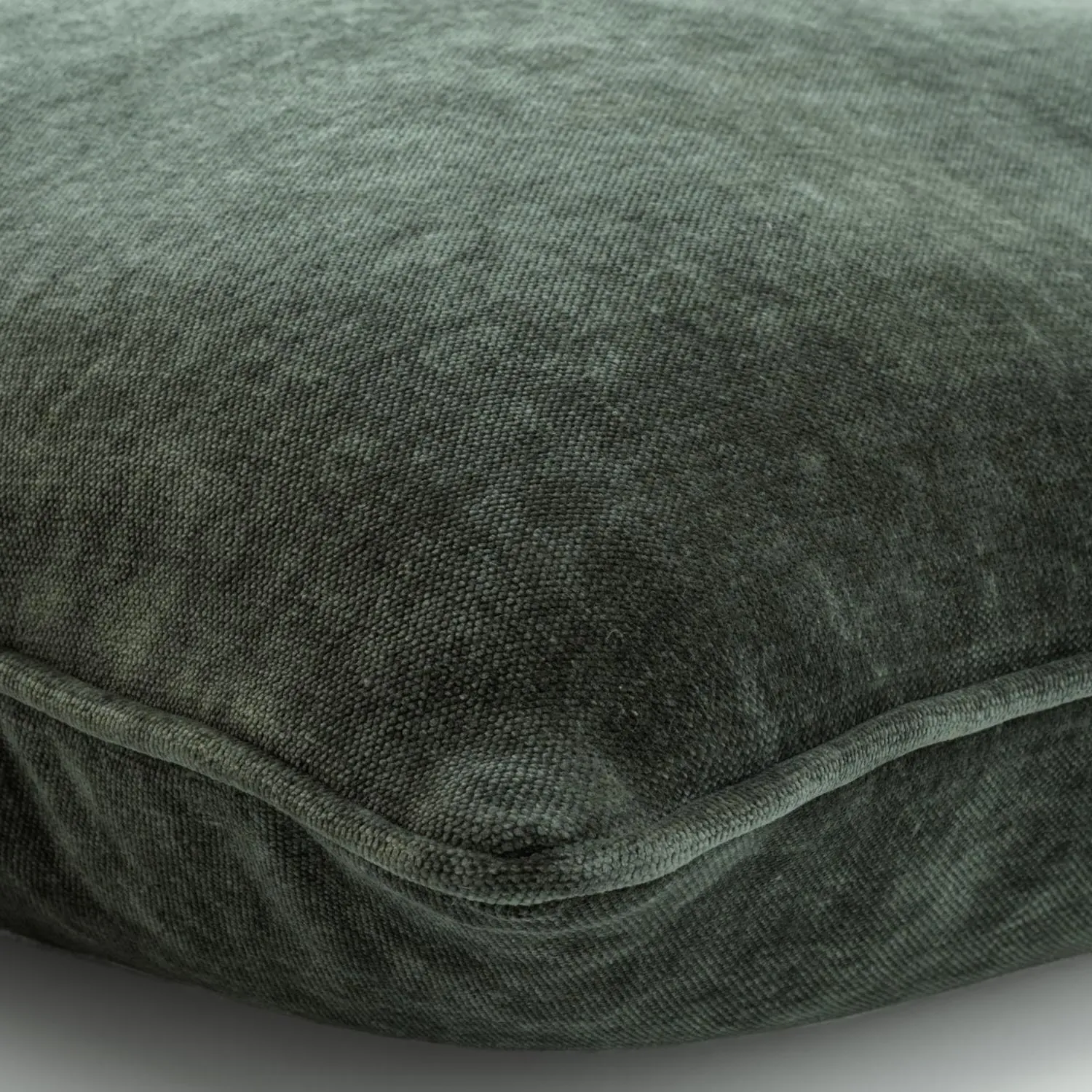 House Chenille Cushion with Sustainable Feather Fill - Lichen alternate view