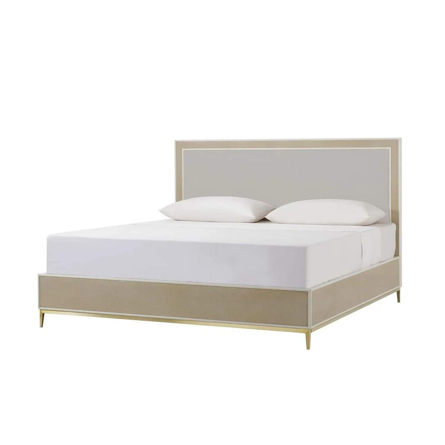 King Size Bed Frame - Neutral, Faux Shagreen product