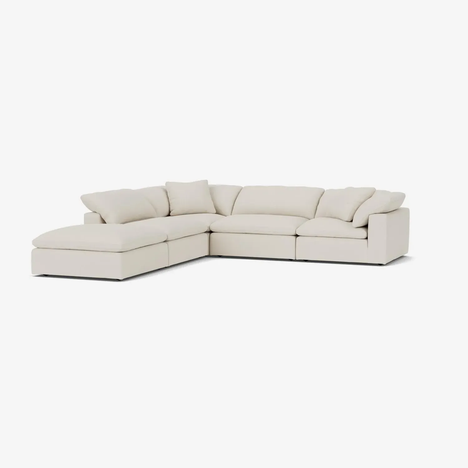 Truman Large Sectional Sofa - Natural, Linen alternate view