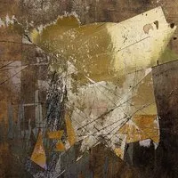 Metamorphism Plexiglass Artwork - Gold alternate view