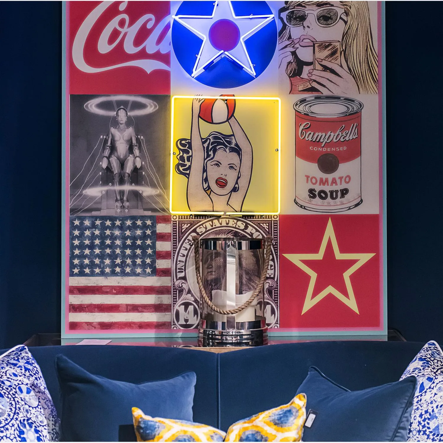 Neon America Wall Artwork - Multicolour, Aluminium alternate view