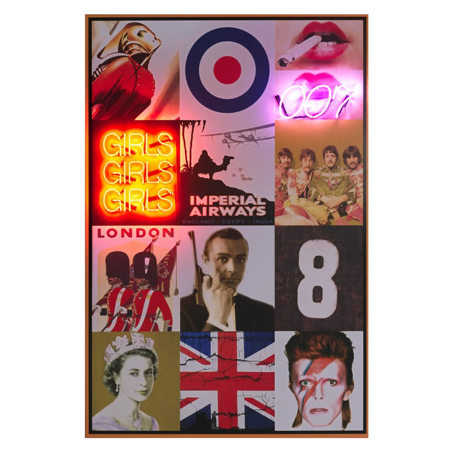 Neon Britain Posterboard Artwork - Multicoloured product